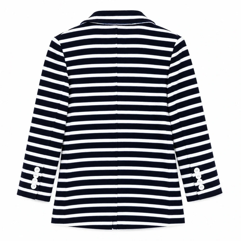 Veronica Beard Ortiz Nautical Striped Terry Knit Blazer Jacket Medium NWT